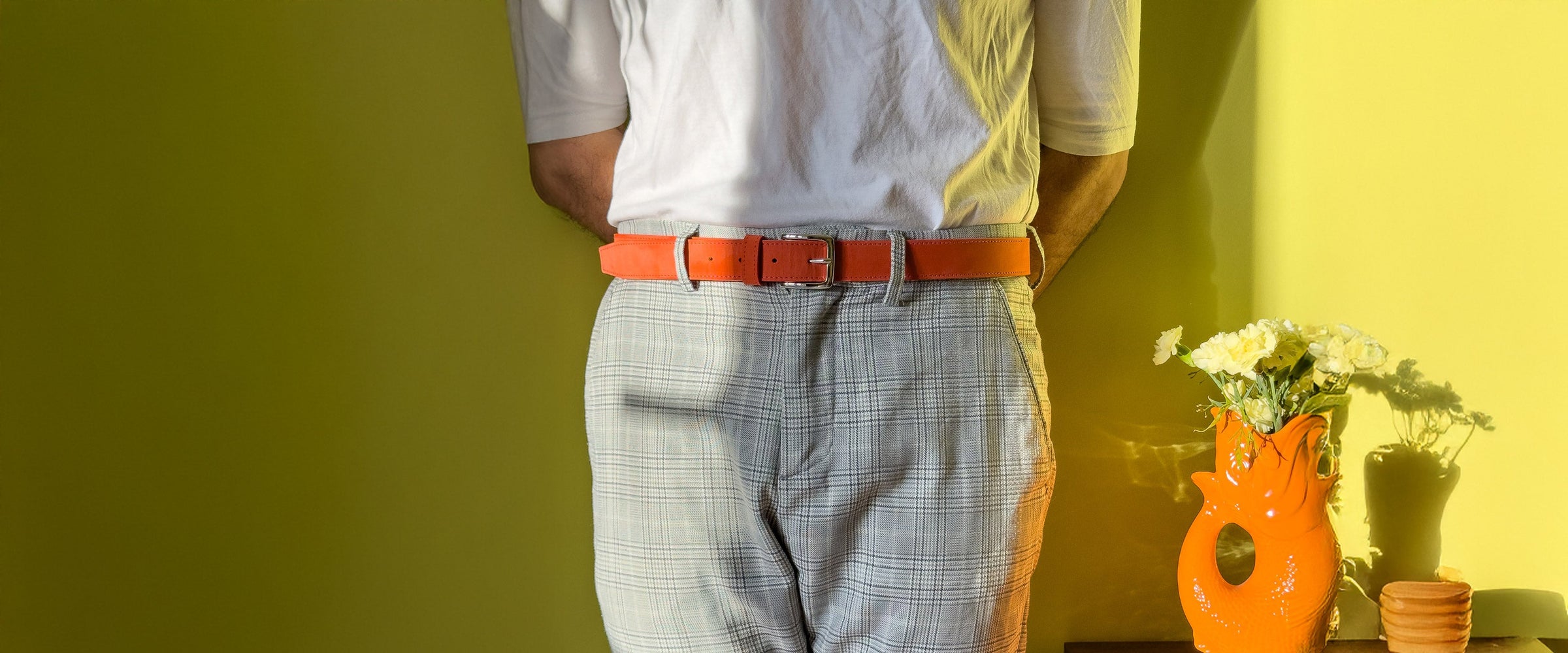 Beautiful bold belt in nubuck leather – made in London