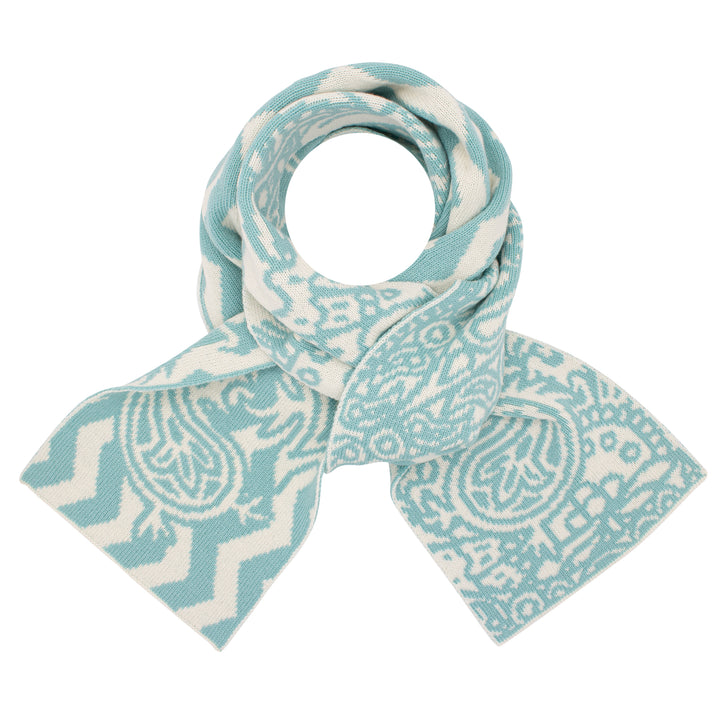 Paisley Gods Merino Scarf – Silver