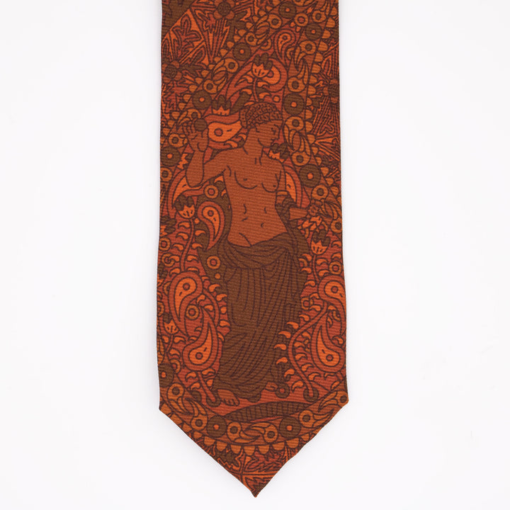 Red silk tie, Venus, Paisley Print, Luxury Neckties, Made in UK, Saglia Silk, Premium accessories, Furious Goose