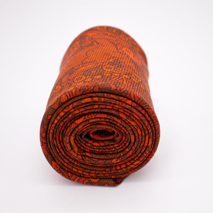 Red silk tie, Venus, Paisley Print, Luxury Neckties, Made in UK, Saglia Silk, Premium accessories, Furious Goose