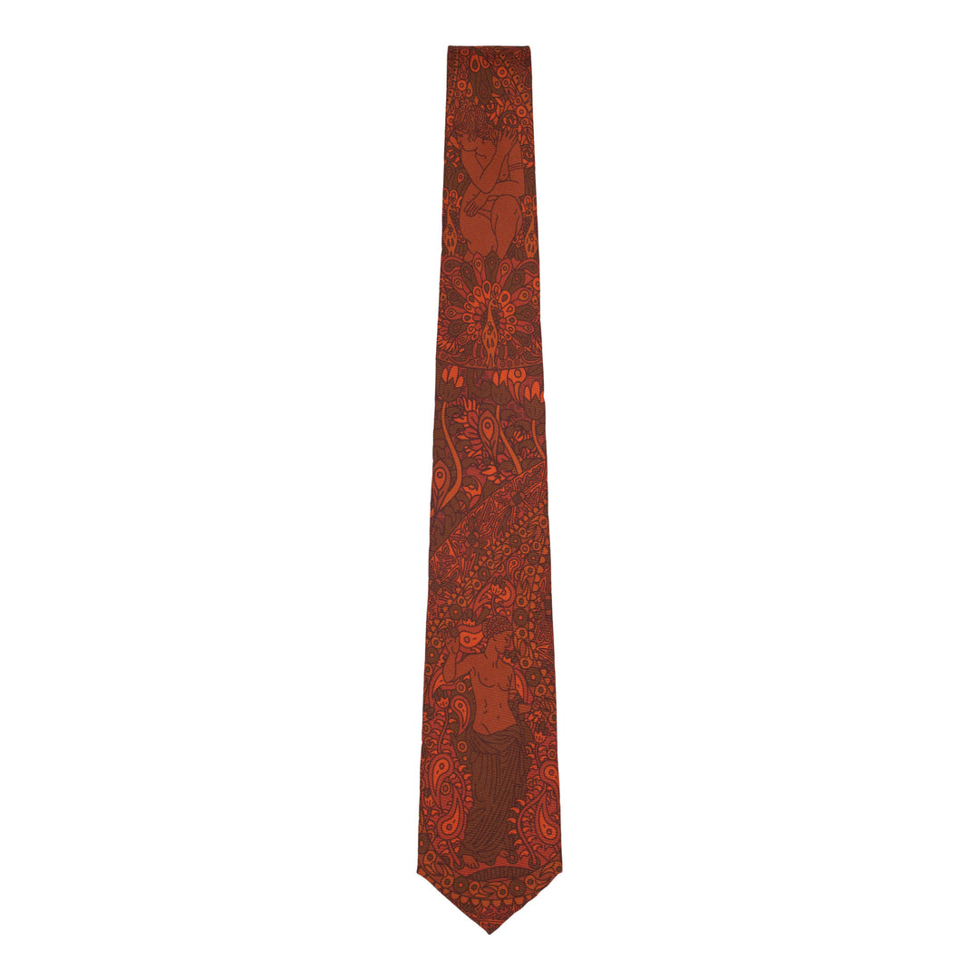 Red silk tie, Venus, Paisley Print, Luxury Neckties, Made in UK, Saglia Silk, Premium accessories, Furious Goose