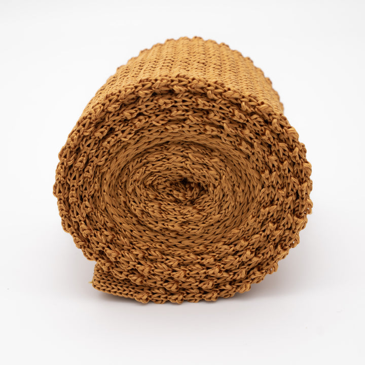 Yellow Knitted Silk Tie