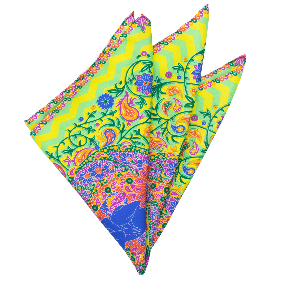 Venus Memphis, Paisley Gods Silk Pocket Square