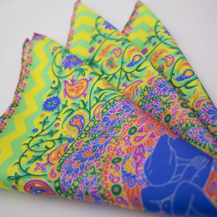 Venus Memphis, Paisley Gods Silk Pocket Square