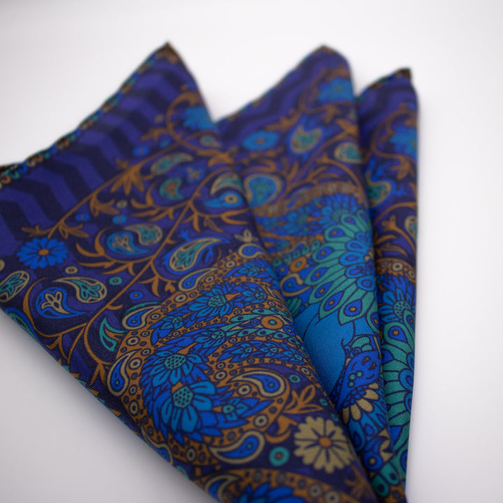 Venus Babylon, Paisley Gods Silk Pocket Square