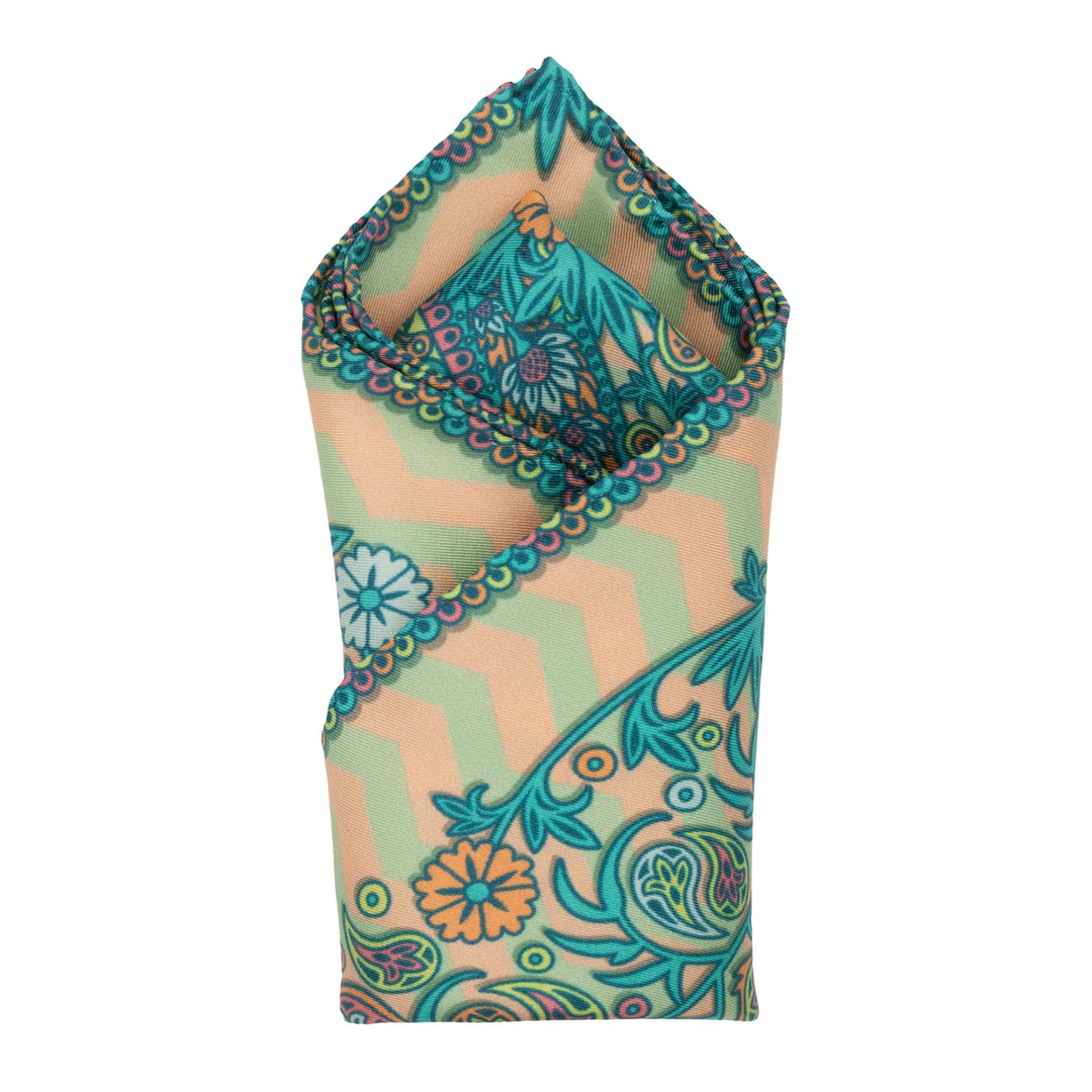 Venus Damascus, Paisley Gods Silk Pocket Square
