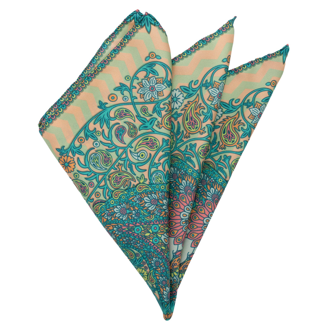 Venus Damascus, Paisley Gods Silk Pocket Square
