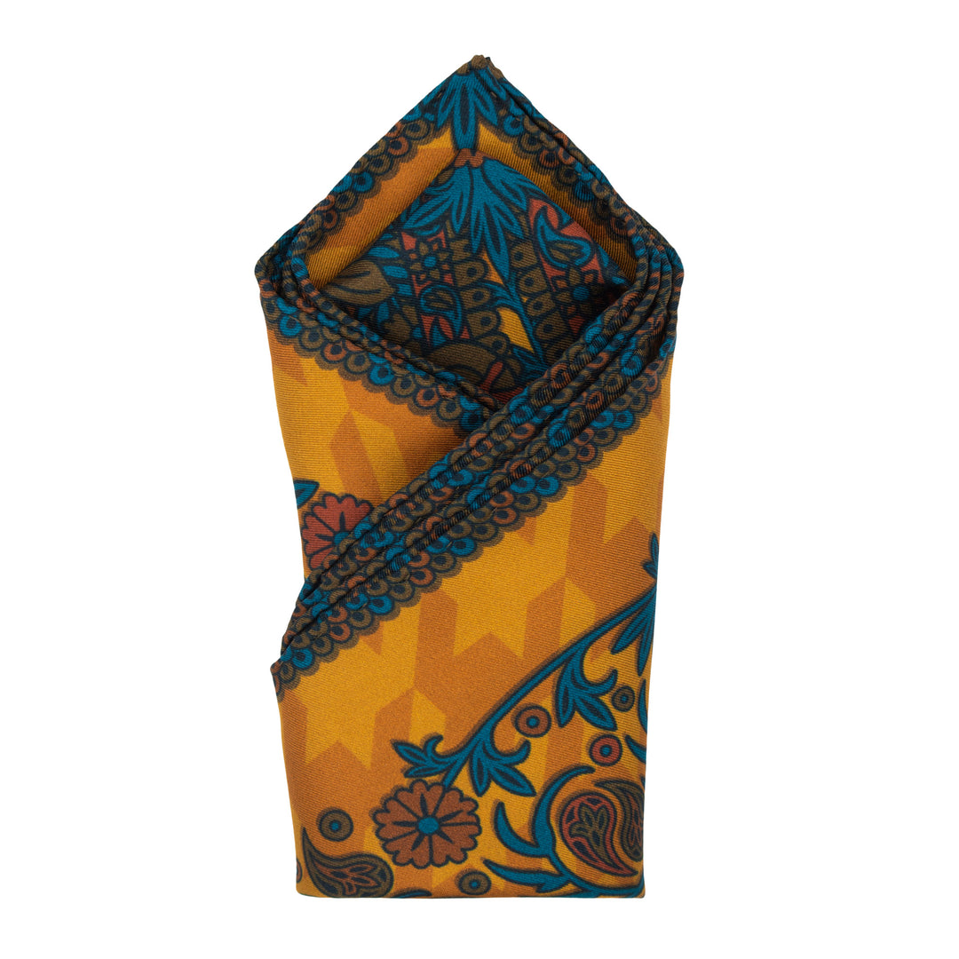 Discobolos Persepolis, Paisley Gods Silk Pocket Square