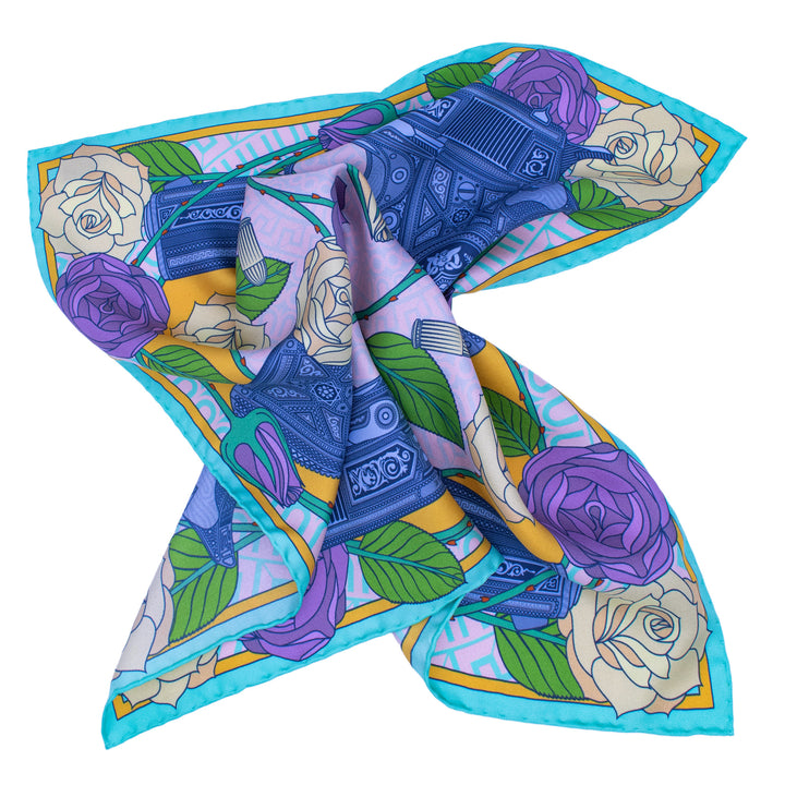 Guns and Roses pocket squares, Bold Accessories, Luxury Silk | Made in UK | Furious Goose