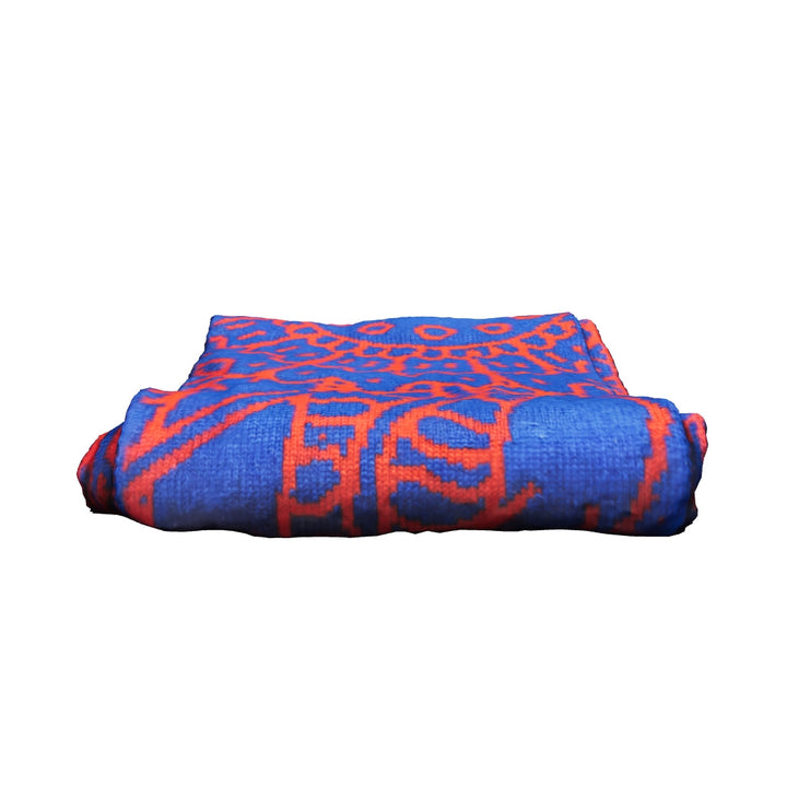 Paisley Gods Merino Scarf – Blue & Red