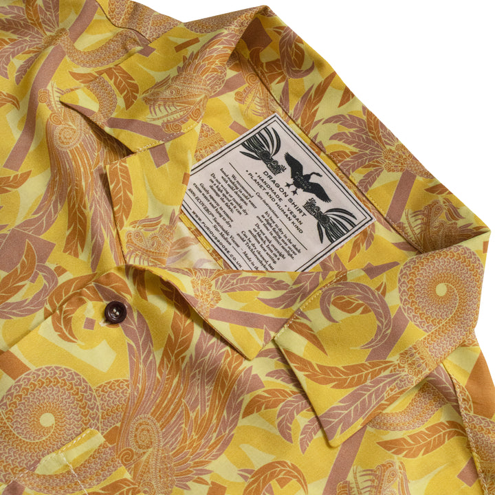 Dragon Shirt, Hawaiian Shirt, Casual Shirt, Quetzalcoatl, Bold Print, Sustainable Fashion, Ecovero, Vegan Fashion