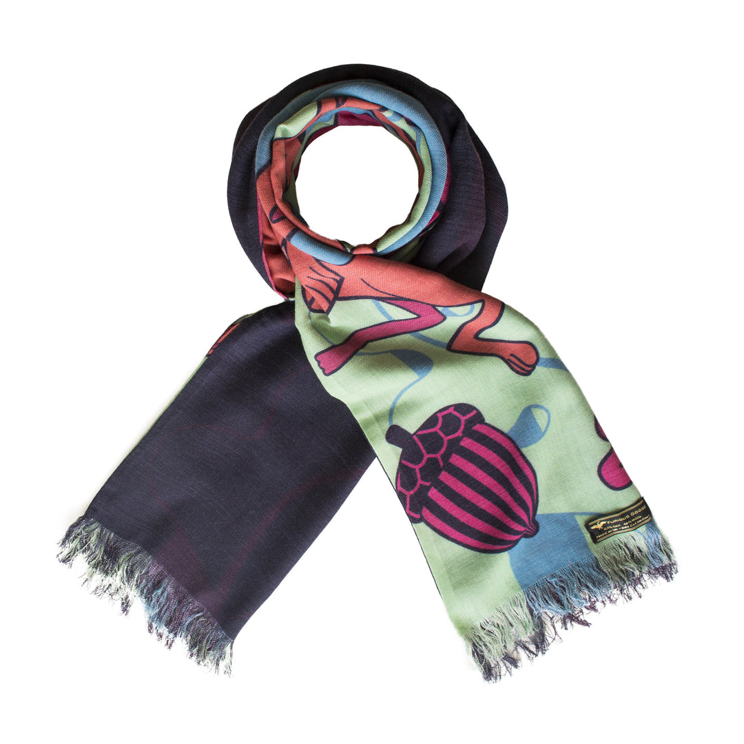 Luxury winter scarf, Wool Scarves, Silk scarves, Long scarf, Cashmere, Silk-Wool Blend,