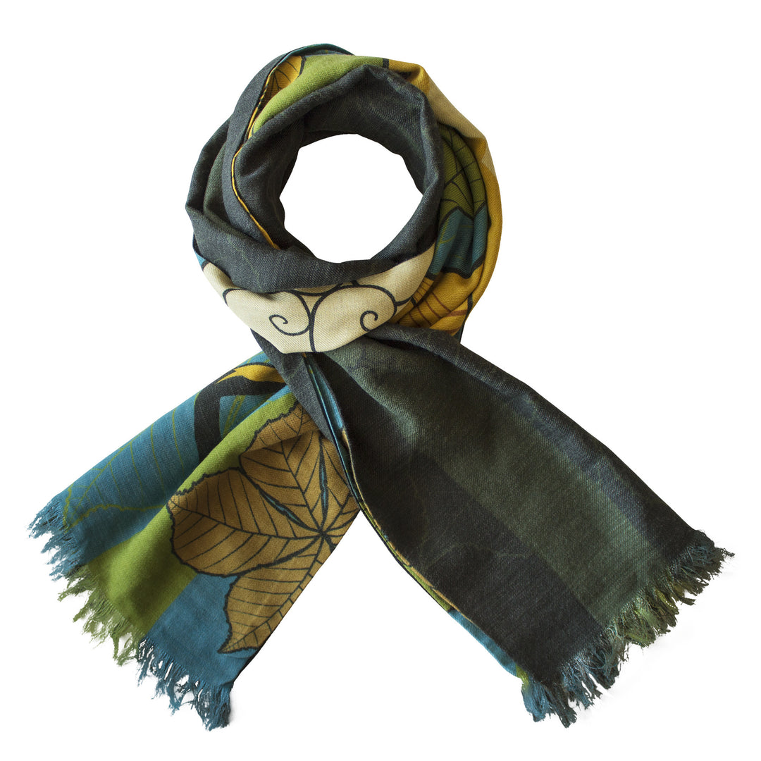 Winter Scarf, Autumn Scarf, Spring Scarf, Silk Wool Blend, Luxury Accessory