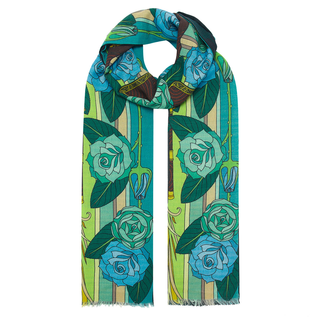 Winter Scarf, Autumn Scarf, Spring Scarf, Silk Wool Blend, Luxury Accessory