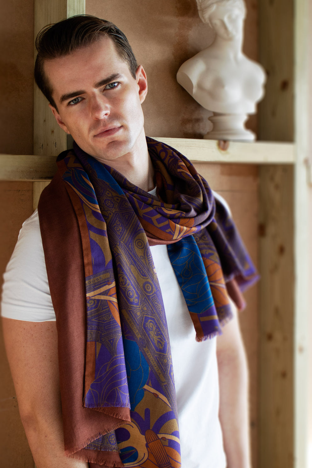 Cashmere scarf, Guns Roses Scarf, Luxury Accessory, British Luxury, Silk Scarves