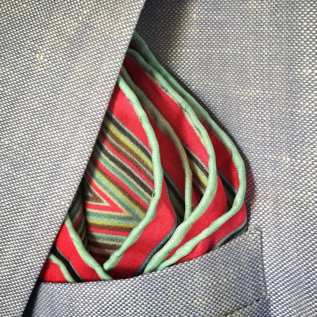 Pocket Square Brighton, Colourful, Contemporary Pocket Squares UK, Made in UK, Hand finished, High Quality