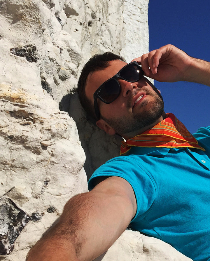 Pocket Square Brighton, Colourful, Contemporary Pocket Squares UK, Made in UK, Hand finished, High Quality