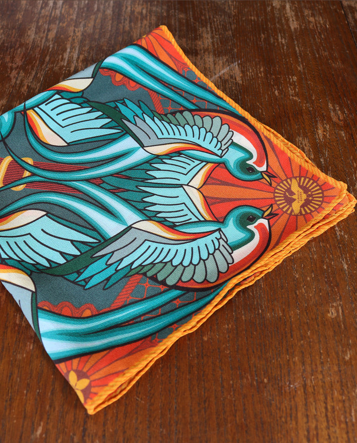 Tattoo pocket squares london, Made in UK, High Quality Silk Pocket Square, Neckerchief, Pochette, Handkerchief