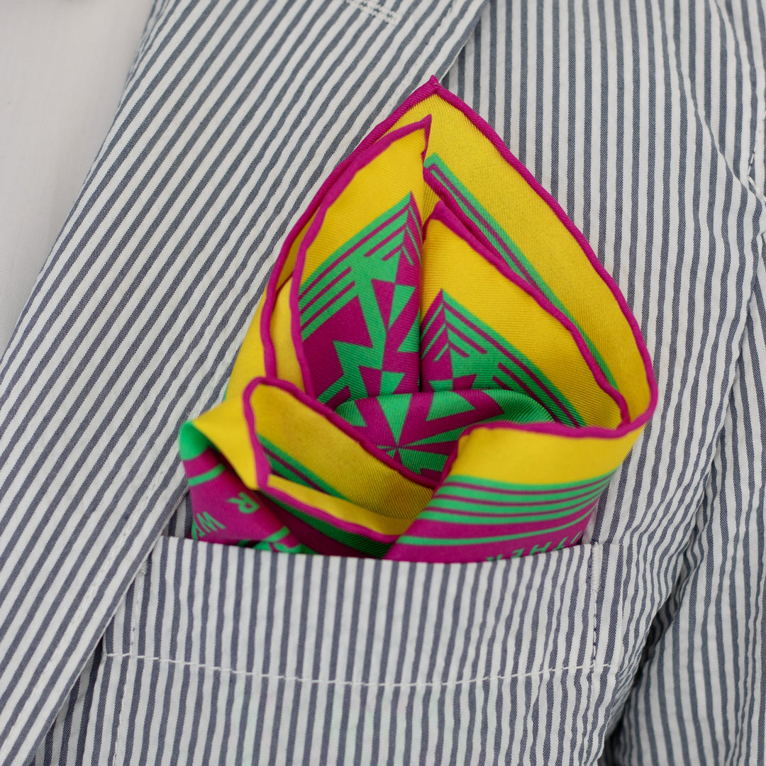 Luxury Pocket Square, Bold Accessories, Oscar Wilde, Silk Squares, UK London