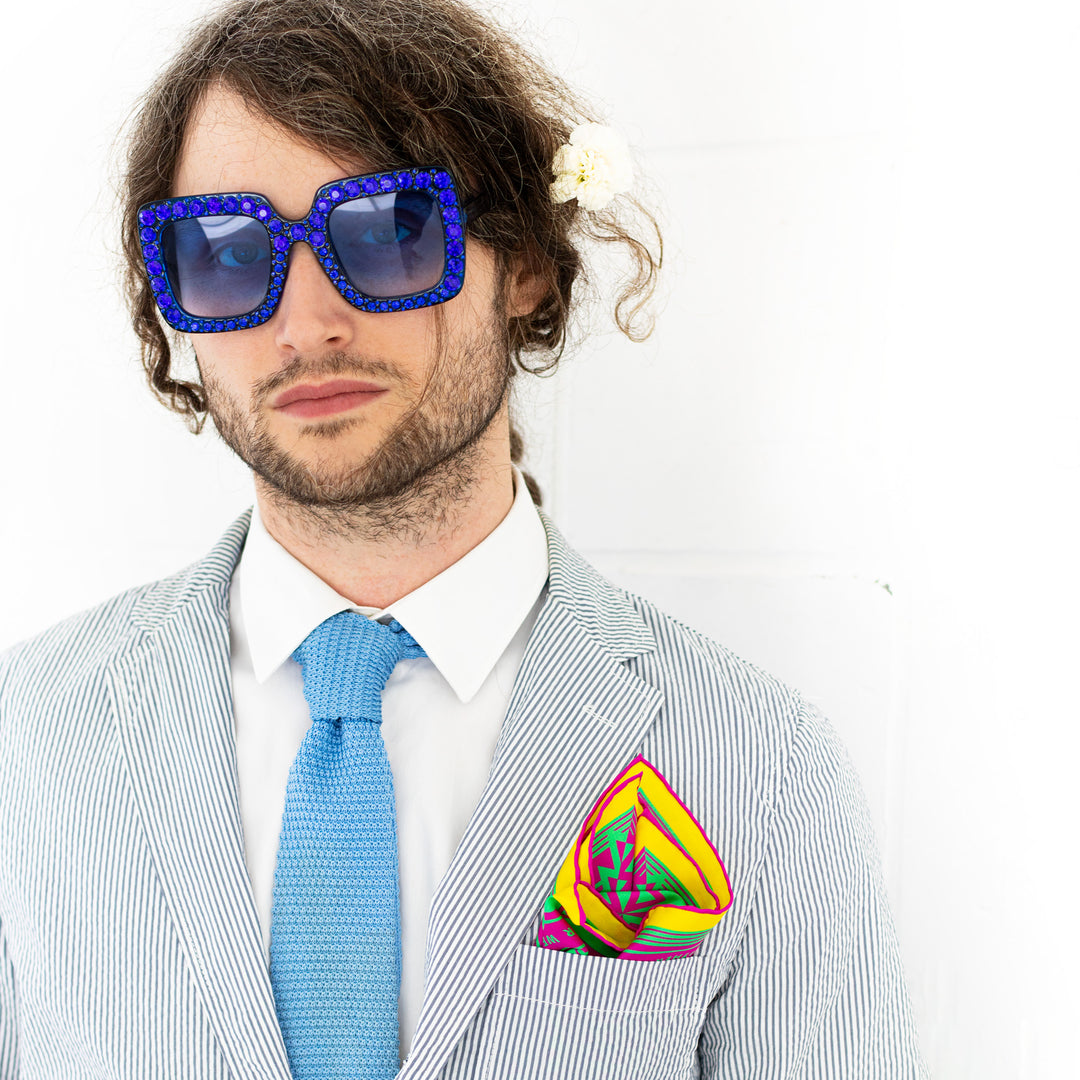 Bold Pocket Square, Large Pocket Squares, Silk Handkerchief, Oscar Wilde, London, England