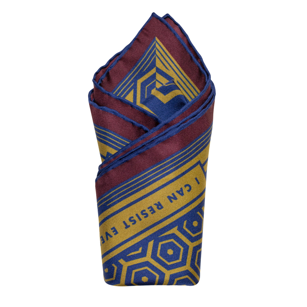 Oscar Wilde Pocket Squares, Silk Pochette, Gold Pocket Chief, Navy, Luxury, Quality, Made in UK, London, Paris, Berlin