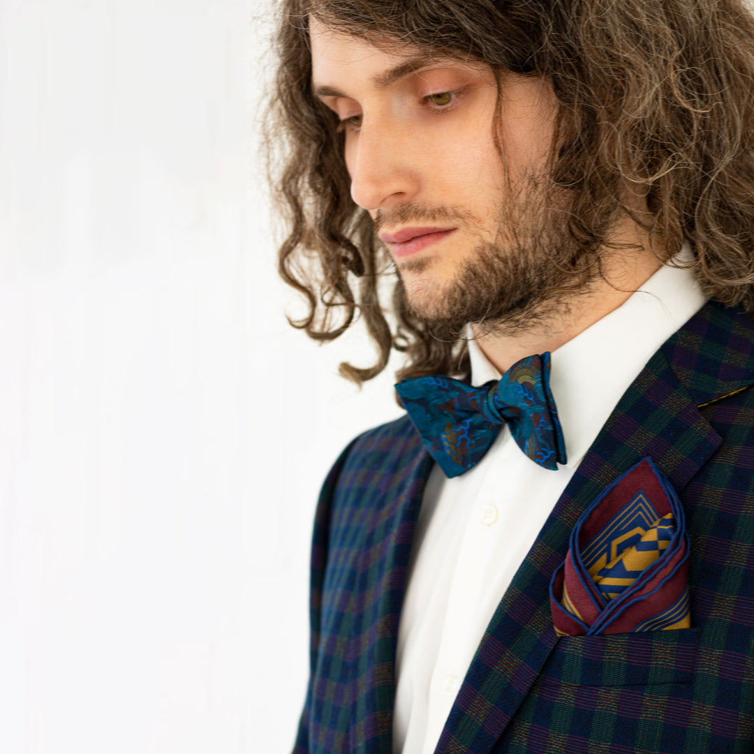 Burgundy, navy, gold pocket square, Oscar Wilde, Wedding Style, Groomsmen Gift, Groom Fashion, Made in UK