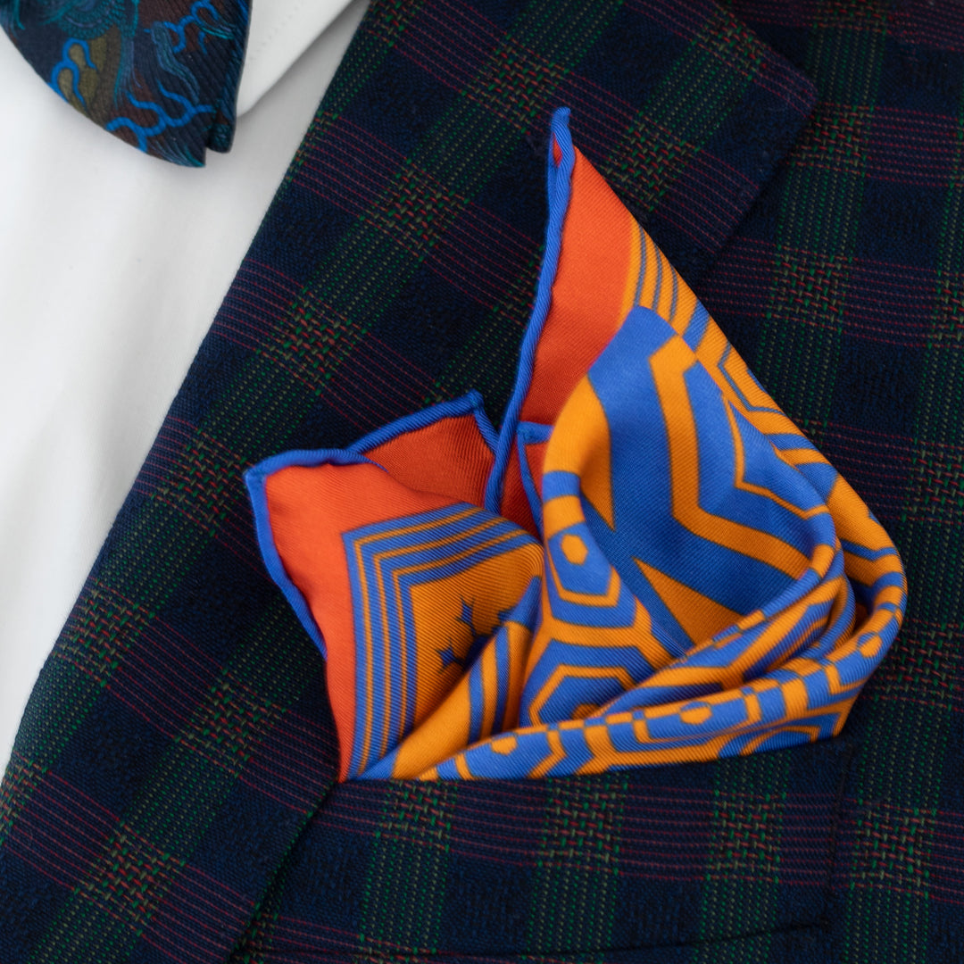 Luxury Pocket Square, Bold Accessories, Oscar Wilde, Silk Squares, UK London
