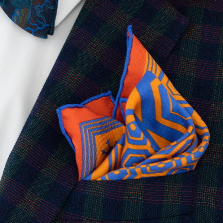 Luxury Pocket Square, Bold Accessories, Oscar Wilde, Silk Squares, UK London
