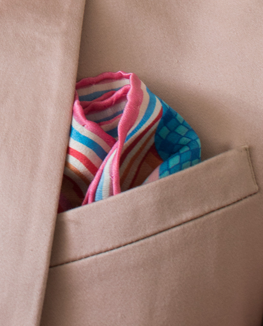 Pocket Square Brighton, Colourful, Contemporary Pocket Squares UK, Made in UK, Hand finished, High Quality