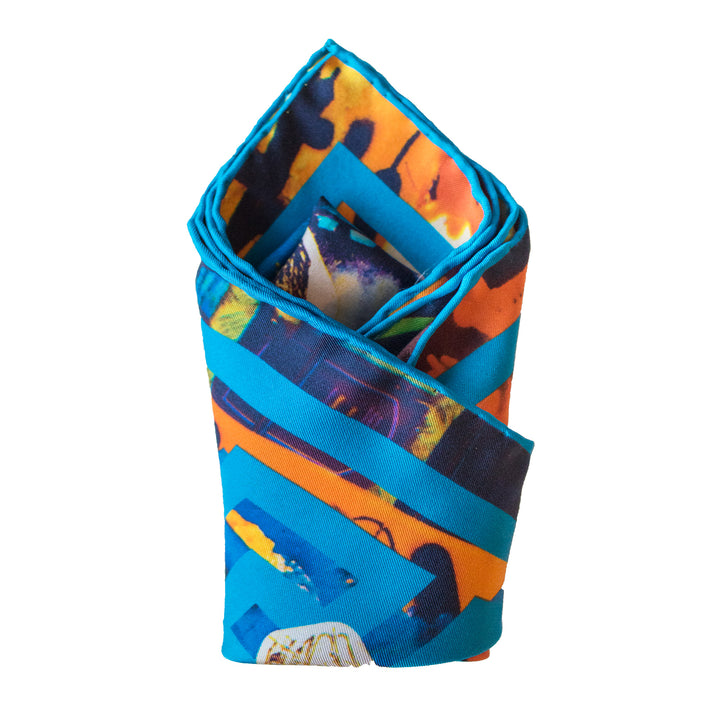 Graffiti inspired Pocket Square, Street Art Pocket Squares UK, Pochette, Handkerchief, Silk Square, Luxury Gift, Made in UK