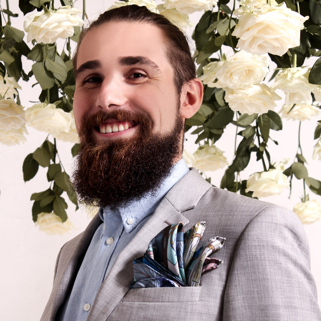 Silk Pocket Square, Designer Pocket Squares, Maharaja's Rifle – Parma, UK