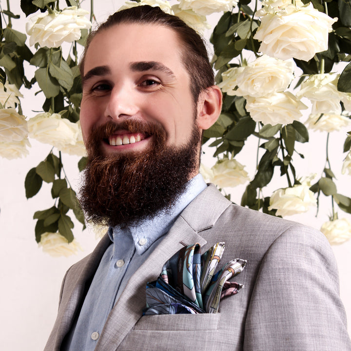Silk Pocket Square, Designer Pocket Squares, Maharaja's Rifle – Parma, UK
