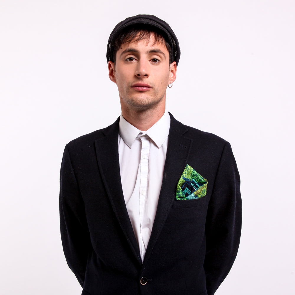 Luxury Pocket Square, Earth, Planet Gaia, Gift Ideas Nature, Luxury Gift UK, London, Brighton, Environmental Gift