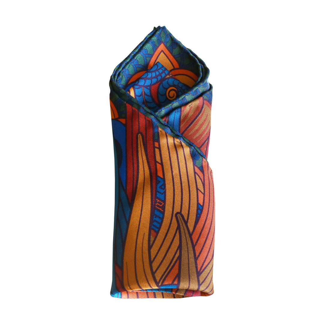 Pocket Square, Pocket Chief, Silk Square, Pochette, Dragon, Chinoiserie, Chinese Dragon, Lucky Pocket Squares, Silk Handkerchief, UK, London