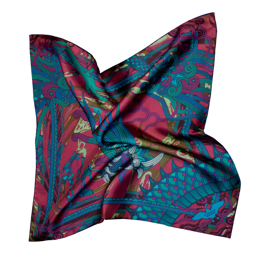 A timeless, classical design, 100% silk, sustainable modern fashion