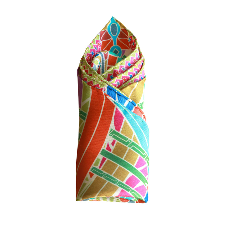 Dragon, Pocket Square, Pocket Chief, Quetzalcoatl, Luxury Accessories, Made in England, London, UK