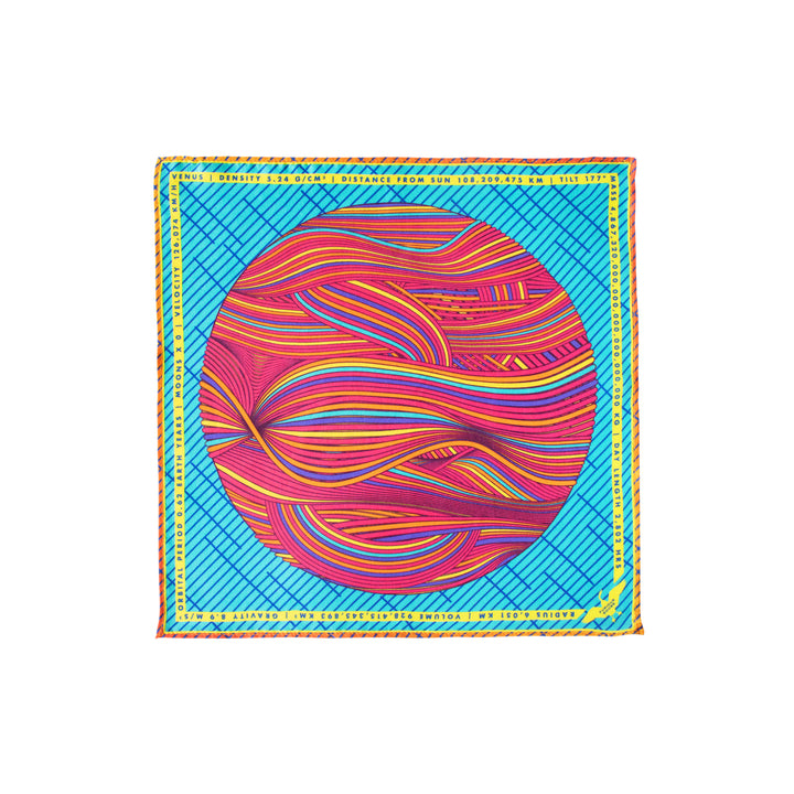 Designer Pocket Square, Venus, Planet Venus, Libra, Gift Ideas Libra, Gift Ideas Taurus, Luxury Gift UK, London, Brighton, Science Gift