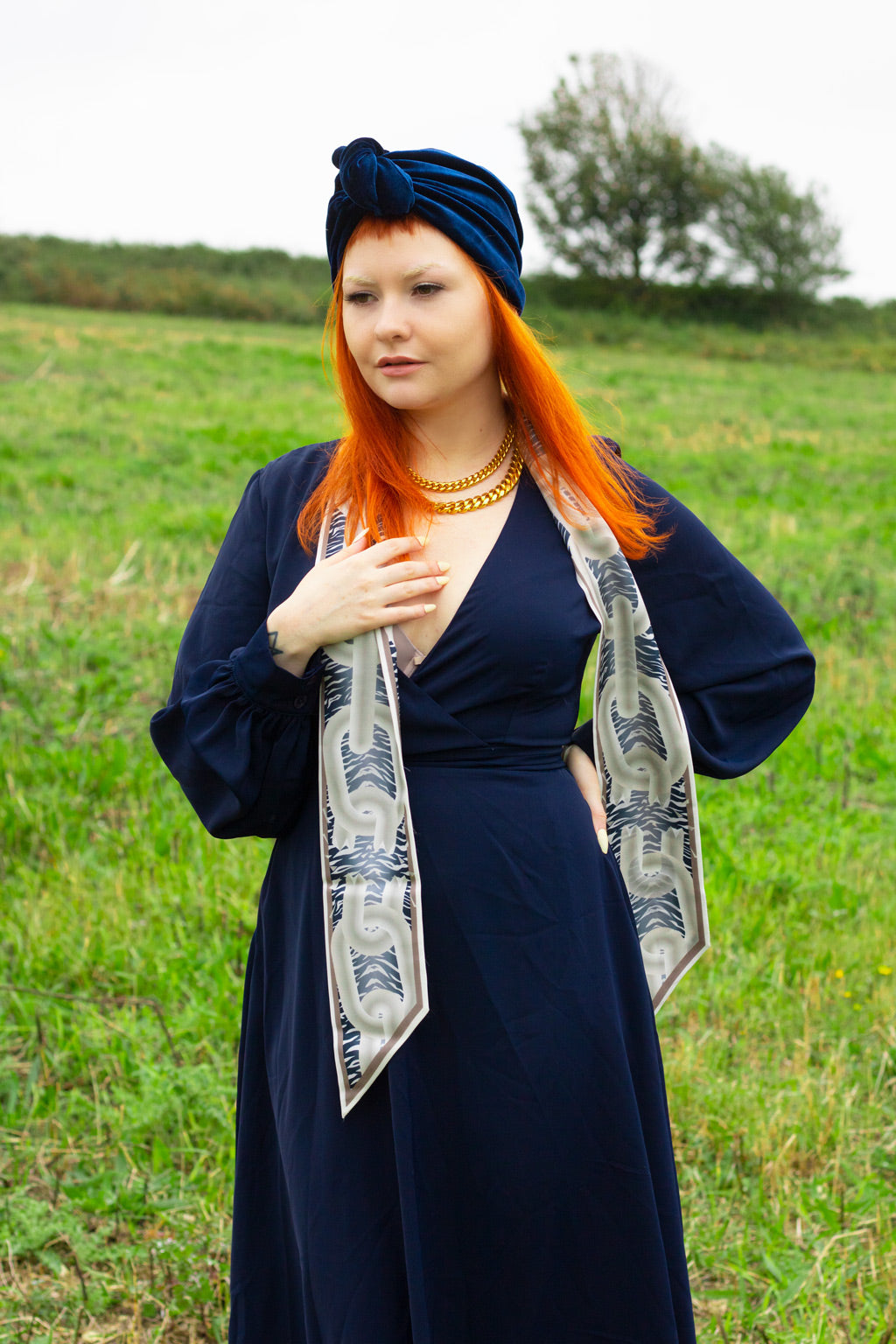 Lavallière, Pussy Bow, Twilly Ribbon Scarf, Luxury Bold Accessory, London, Alternative Luxe, Tiger Print, Animal Print, Maximalist