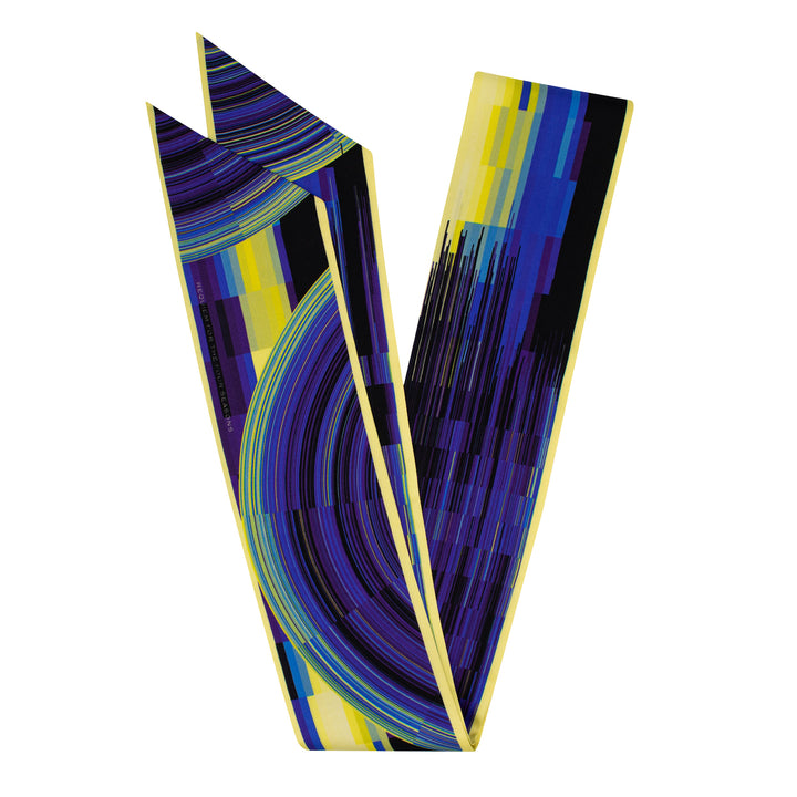 Spring, Requiem for the Four Seasons, Silk Ribbon Scarf, Contemporary Twillie, Abstract Pussy Bow, Made in UK, Luxury scarf, Unisex scarves