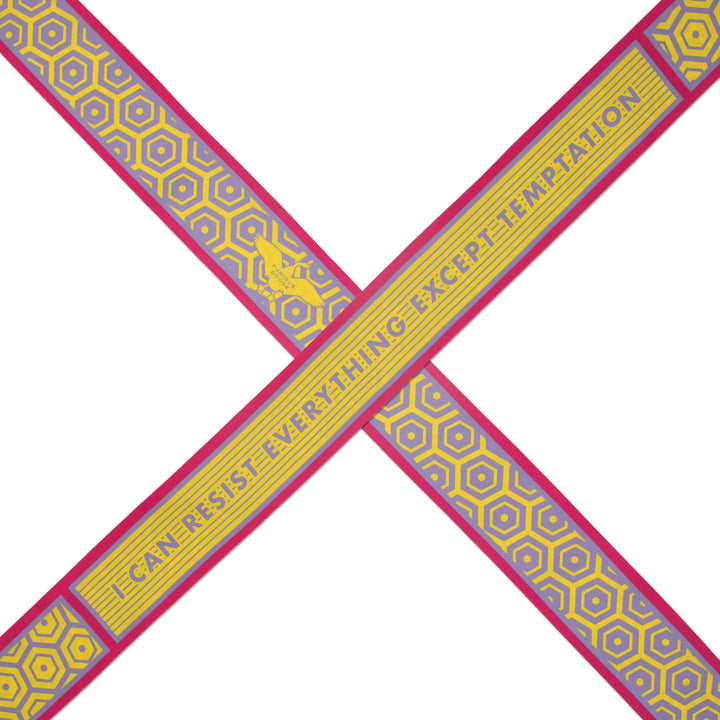 Ribbon Scarf, Pink Purple Yellow Scarves, Twillie, Hat Ribbon, Bold Accessories, London UK