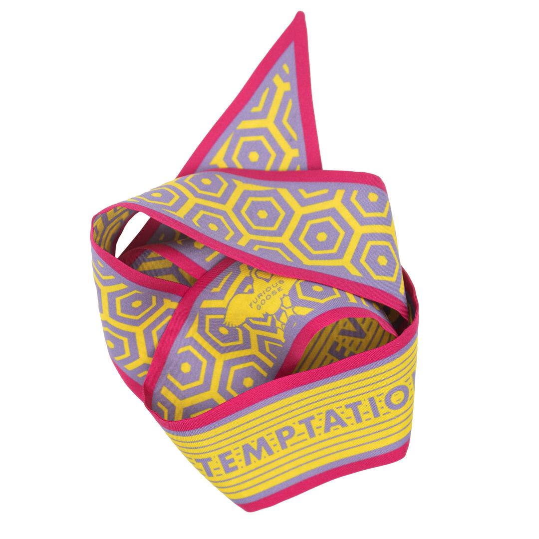 Ribbon Scarf, Pink Purple Yellow Scarves, Twillie, Hat Ribbon, Bold Accessories, London UK