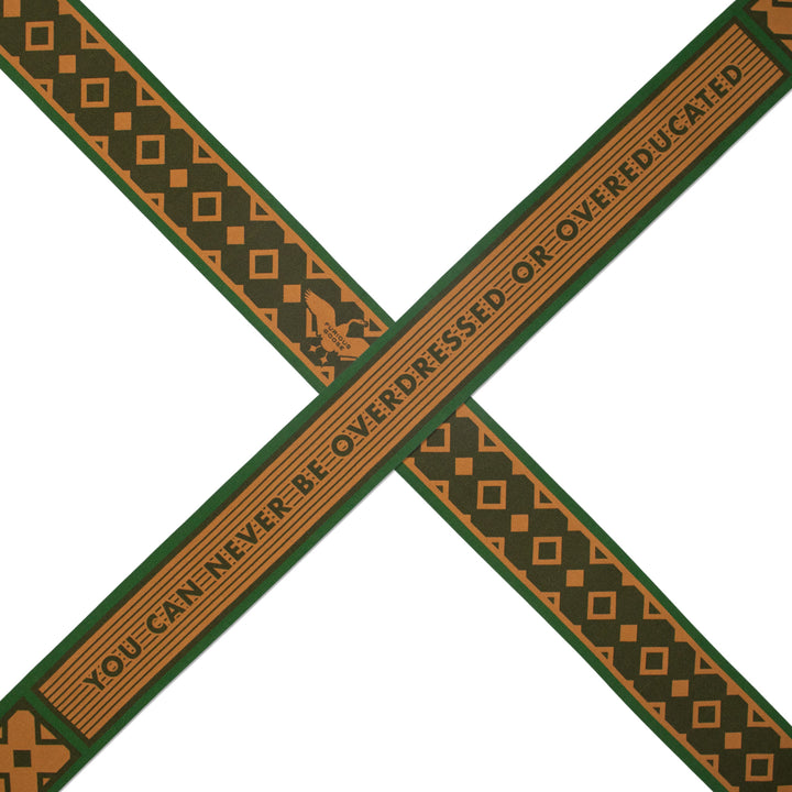 Silk Ribbon Scarf, Twillie, Racing Green Gold, Hat Ribbon, Summer Style, Gift Idea, Made in UK