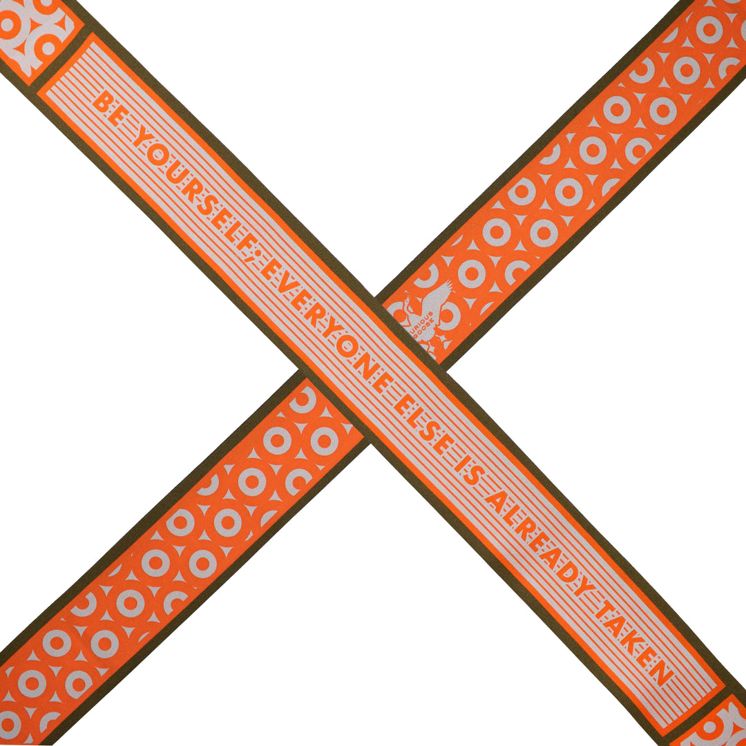 Ribbon Scarf, Small Twillie, Hat Ribbon, Silk Scarf, London Fashion, Luxury Accessory, Bold Print, Oscar Wilde Quotes