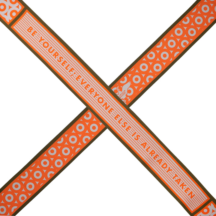 Ribbon Scarf, Small Twillie, Hat Ribbon, Silk Scarf, London Fashion, Luxury Accessory, Bold Print, Oscar Wilde Quotes