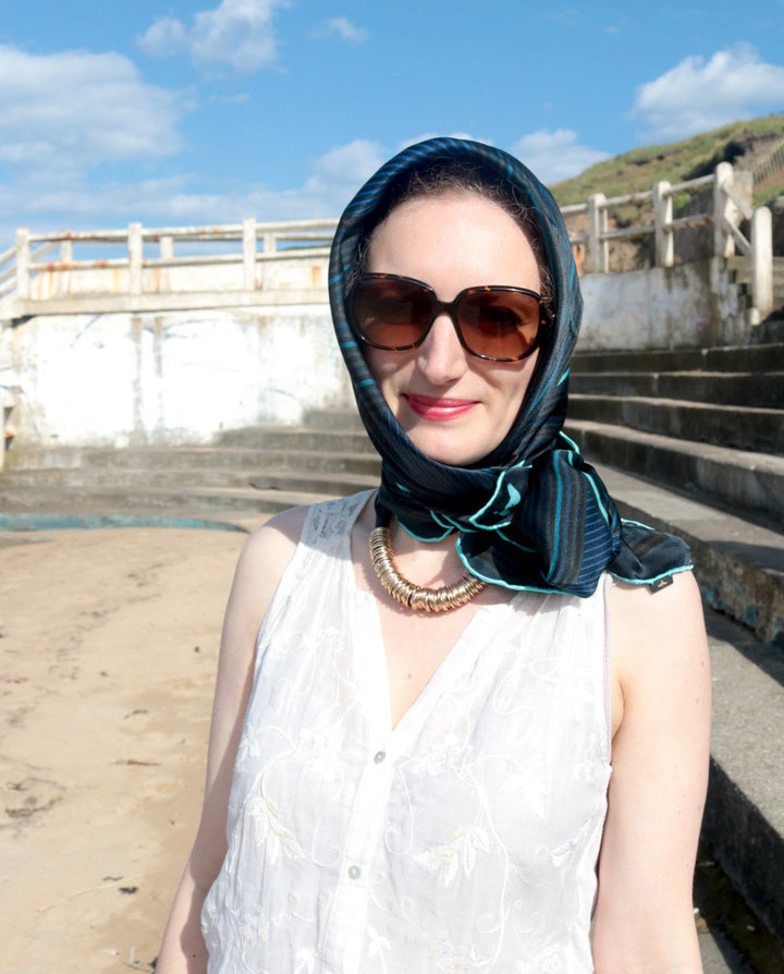 Silk Scarf, Satin Scarf, Silk Scarves UK, Designer Scarf, London, Brighton, Luxury Gift Idea, Hand rolled hem, Made in England