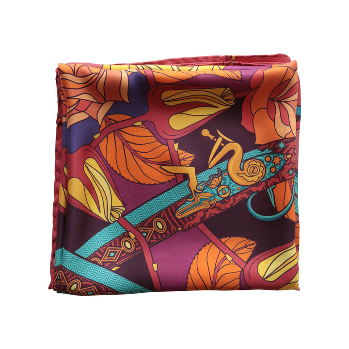 Guns and Roses, Ottoman Antique Flintlock, Designer Silk Scarves, Guns Floral Print, Foulard, Luxury Silk Scarf, Silk Square, Luxury Accessories Brand, British Fashion Brand, Made in England