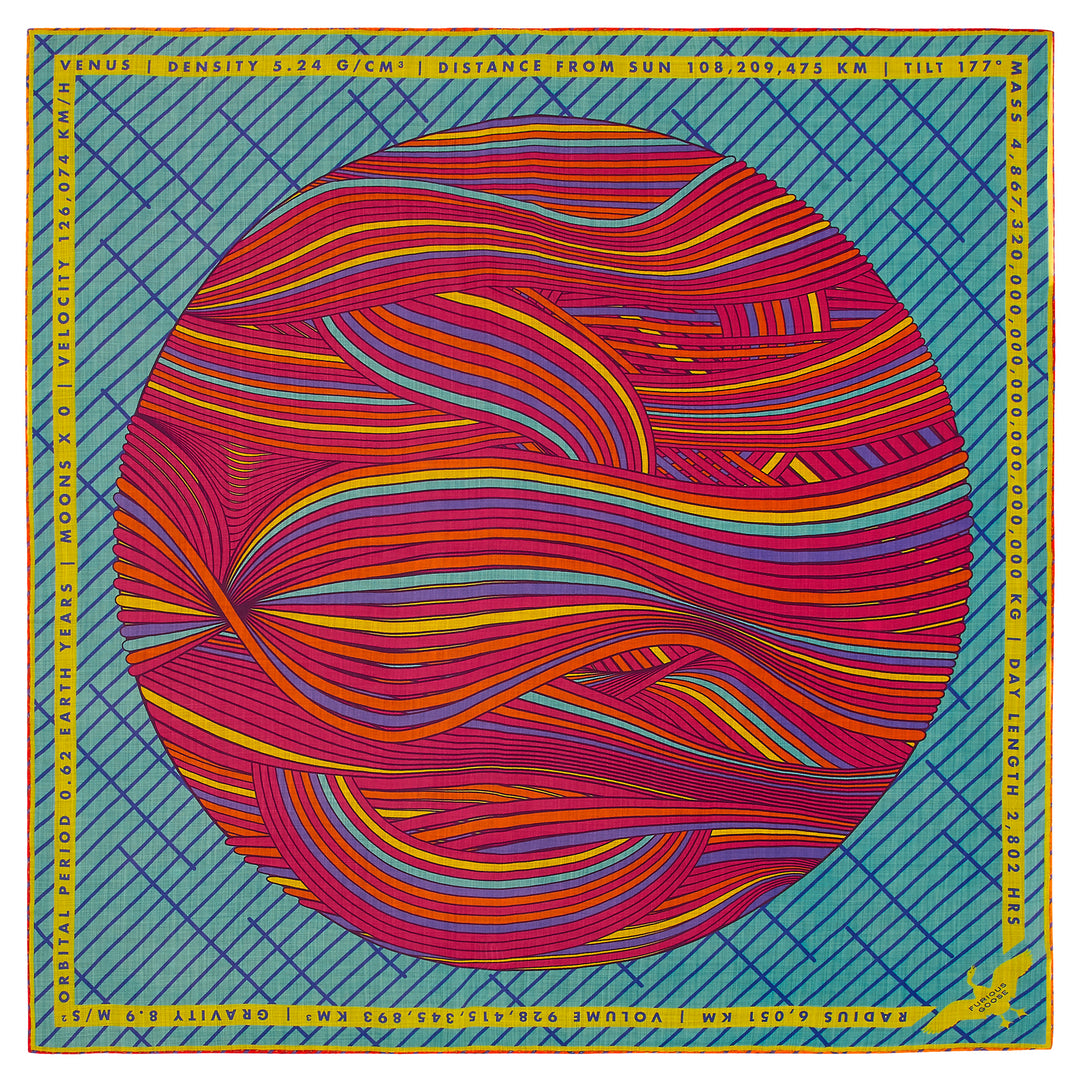 Luxury Scarf UK, Venus, Planet of Love, Gift Ideas Libra, Gift Ideas Taurus, Luxury Gift UK, London, Milan, Space Gift