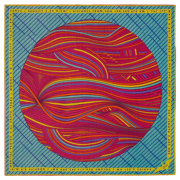 Luxury Scarf UK, Venus, Planet of Love, Gift Ideas Libra, Gift Ideas Taurus, Luxury Gift UK, London, Milan, Space Gift
