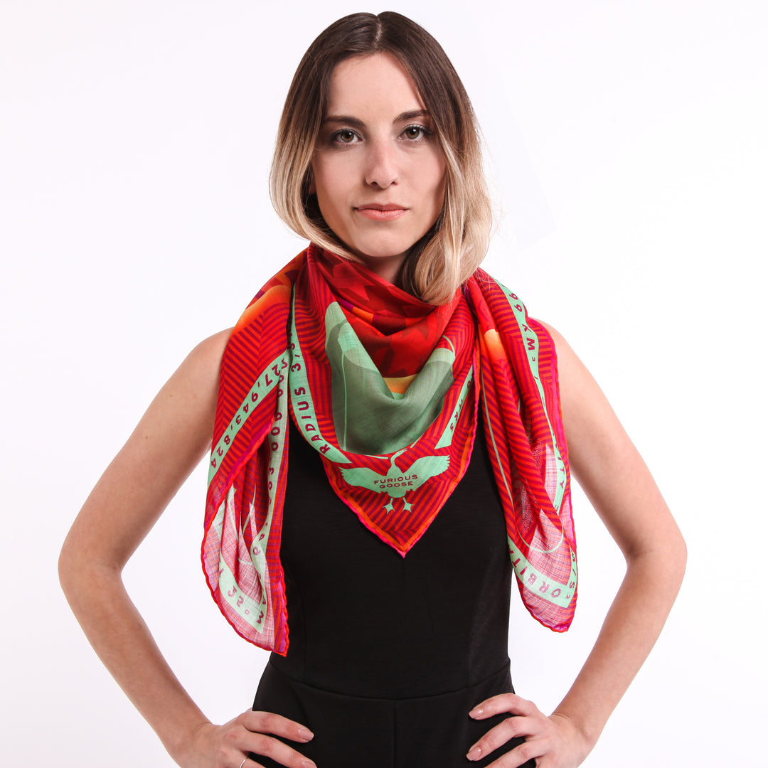 Luxury Merino Wool Scarf UK, Mars, Planet Mars, Gift Ideas Aries, Luxury Gift UK, London, Miami, Science Gifts