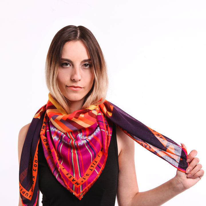 Luxury Merino Wool Scarf UK, Jove, Planet Jupiter, Gift Ideas Sagittarius, Luxury Gift UK, London, Paris, Science Gifts